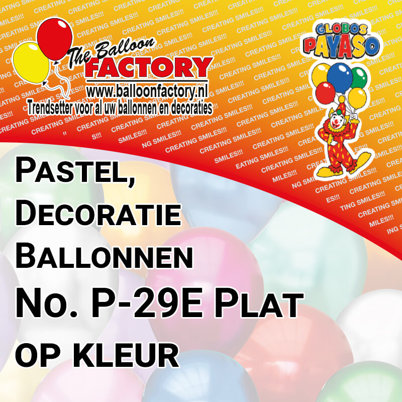 No. P-29E Plat op kleur