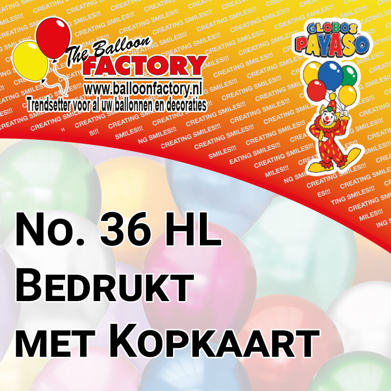 No. 36 HL Bedrukt met kopkaart