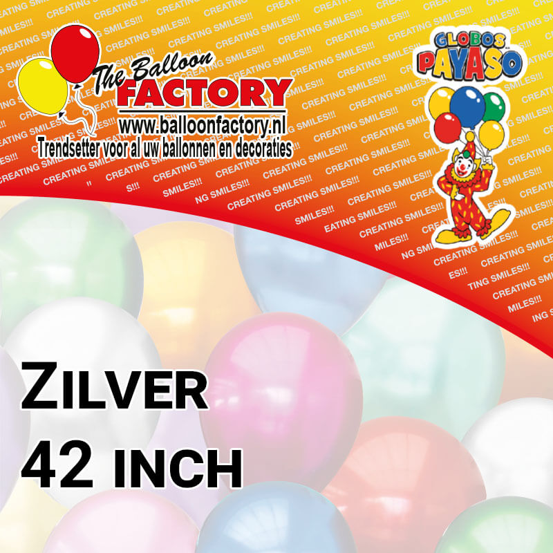 Folie Cijfers Zilver 42 inch