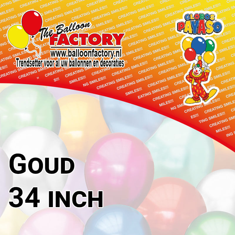 Folie Cijfers Goud 34 inch