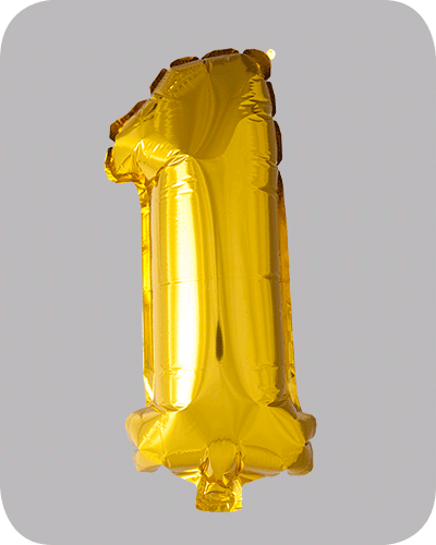 The balloon factory cijfer folie ballonnen