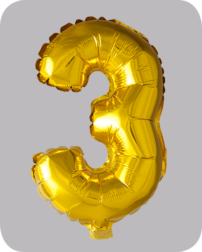 The balloon factory cijfer folie ballonnen