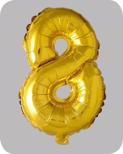 The balloon factory cijfer folie ballonnen
