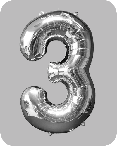The balloon factory cijfer folie ballonnen 6333